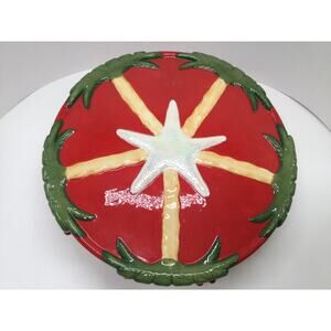 Department 56 Nautical Christmas Ceramic Cake Plate